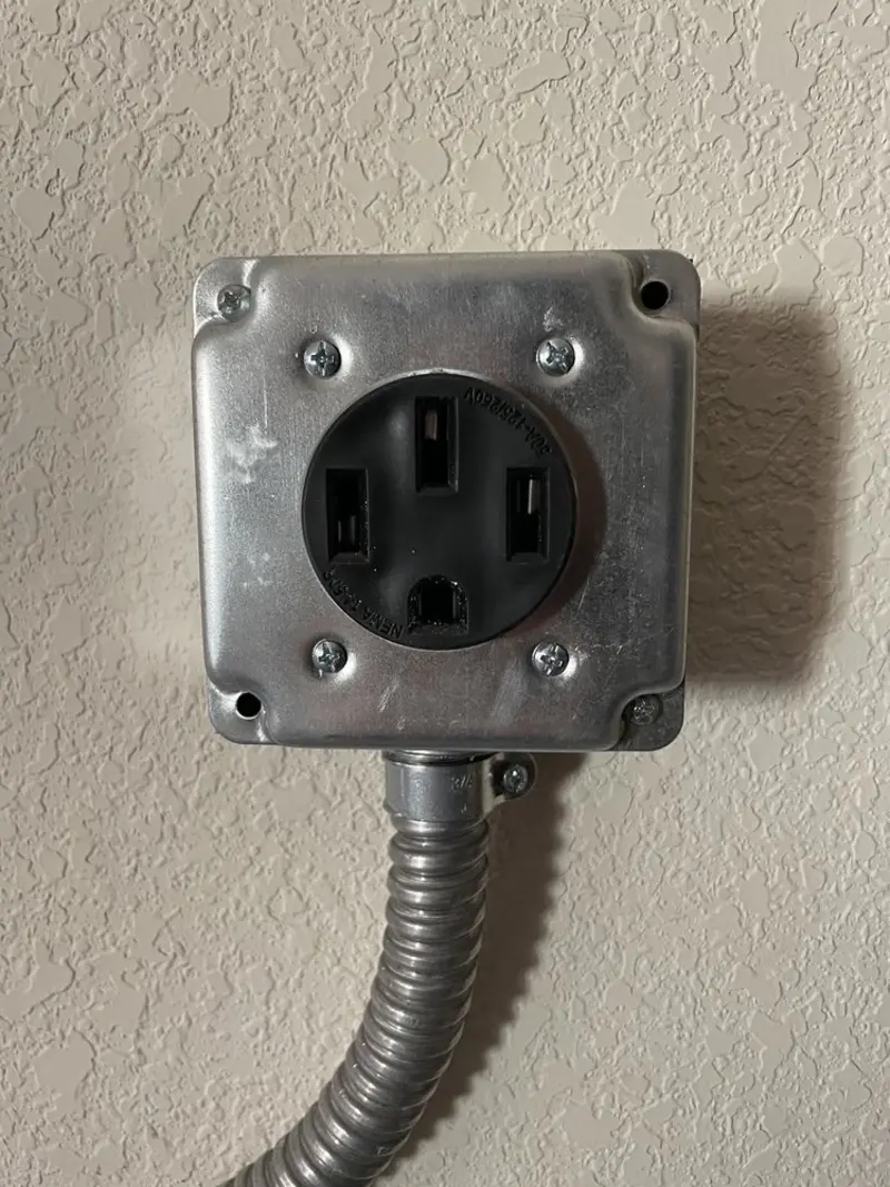 NEMA 14-50 outlet installed for Electrical Panel Upgrade in Anamosa